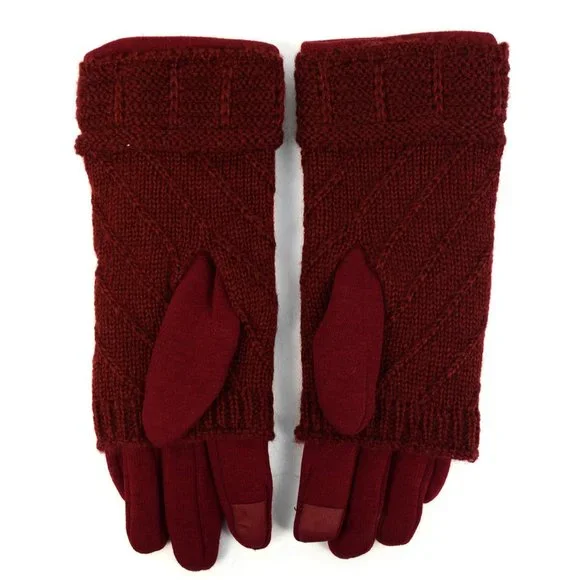 WINE Double Layer Knitted Touch Screen Gloves - Picture 4 of 5